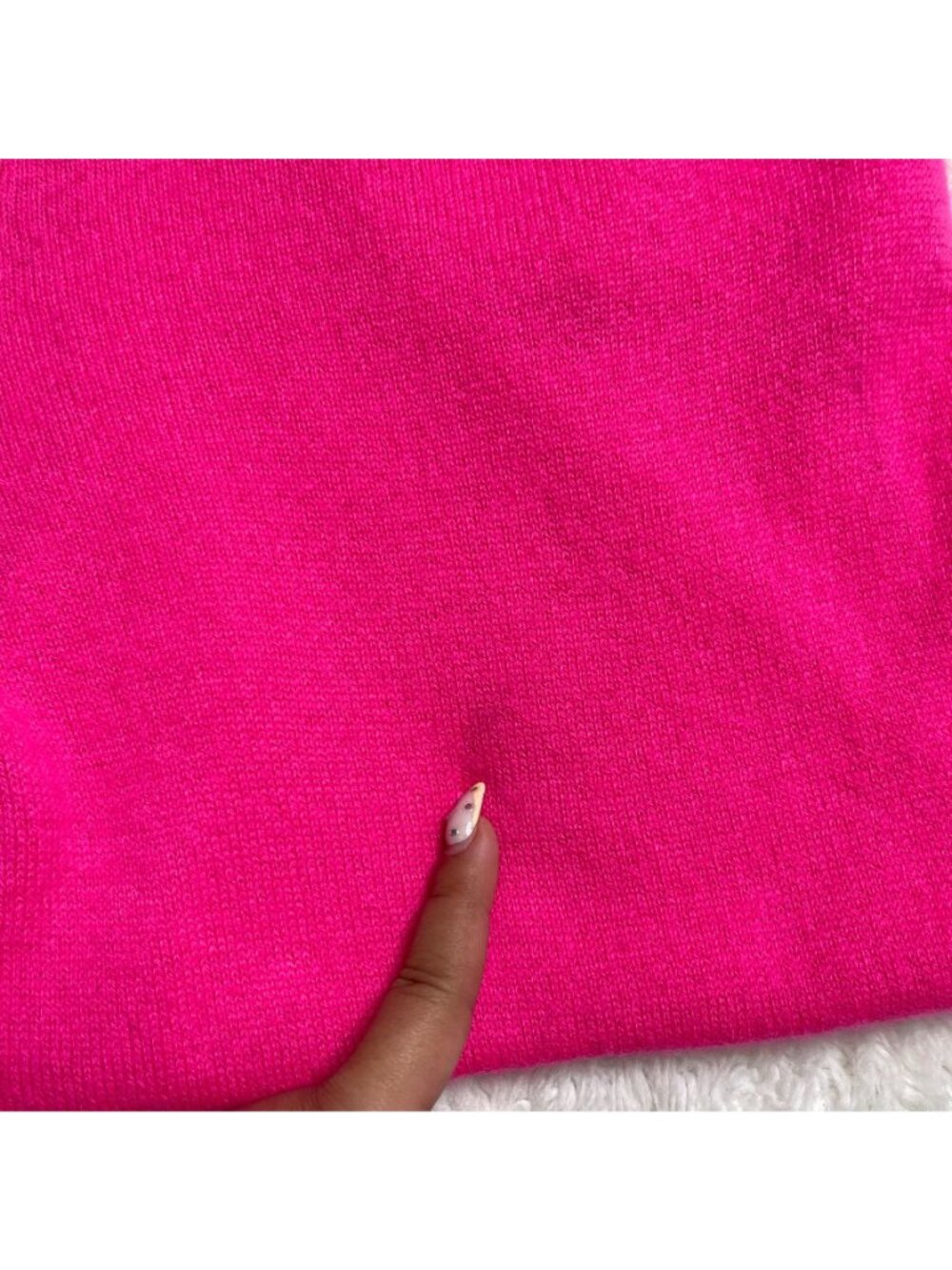 Something Navy Cashmere Joggers Medium M Fuchsia Pink Knit Lounge Pants Drawstri - Picture 5 of 7